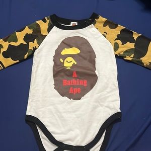 Bape shirt with snaps size 80